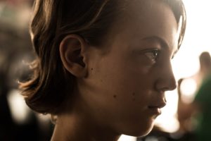 woman with emotional face