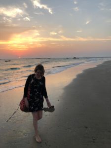 woman on the beach 