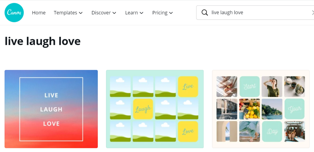 two templates offer space for 12 vision board images in one document on Canva 