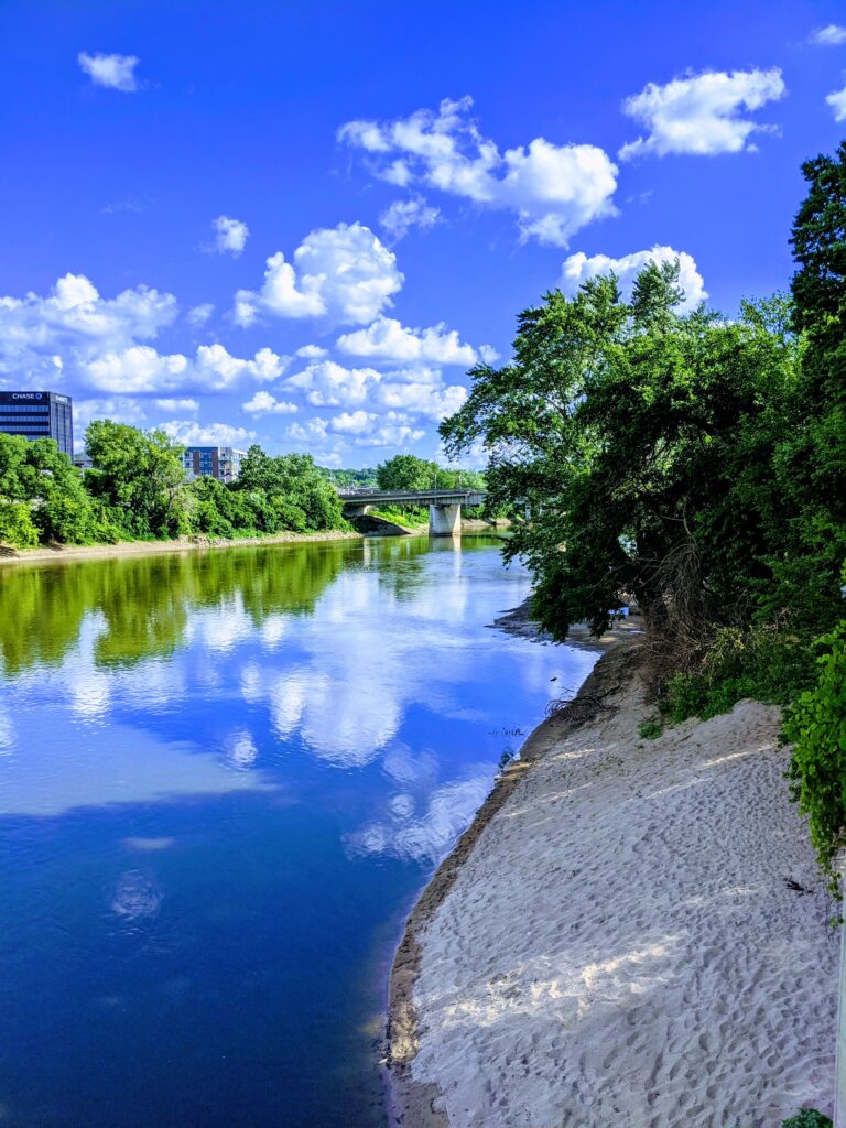 beautiful river view in Lafayette, Indiana