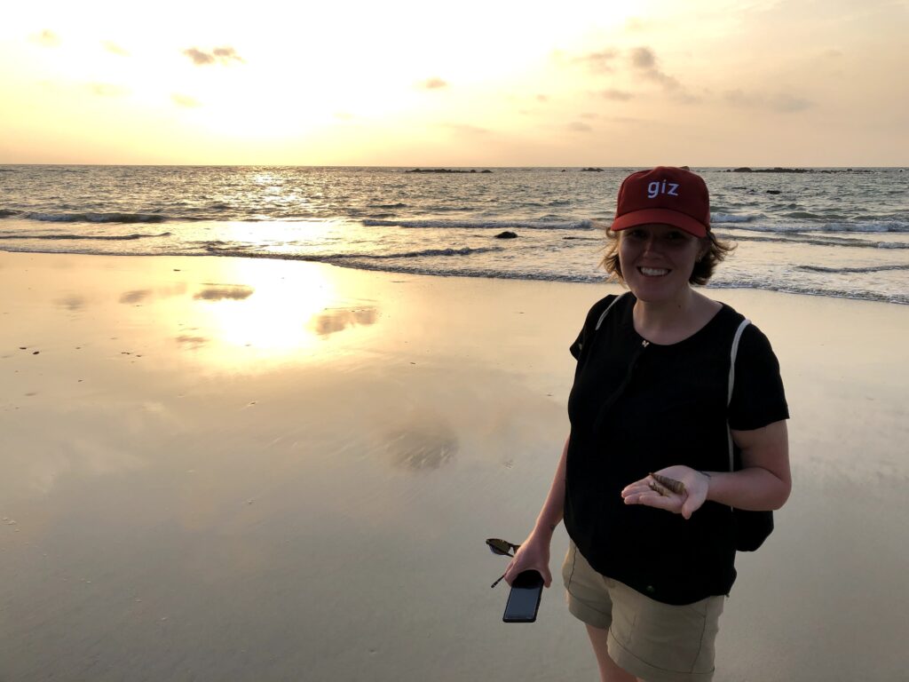 me on the beach looking happy