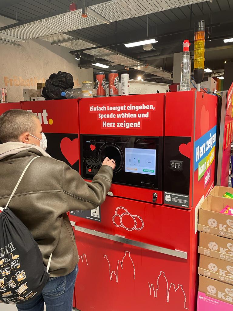 one of the things I love about germany is these big red machines for recycling where I can put in my bottles and get some money back